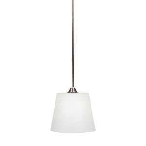 Toltec Lighting Paramount 1 - Light Pendant in  Brushed Nickel with 10" White Matrix Shade - 1 of 1
