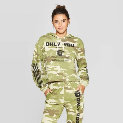 army print hoodie women's