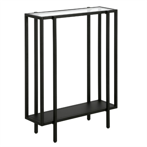 22 in. Black Bronze Console Table with Metal Shelf - Henn&Hart - image 1 of 4