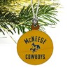 McNeese State University Cowboys Logo Mini Small Tiny Wood Christmas Tree Holiday Ornament - 3 of 4