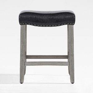 WestinTrends 24" Upholstered Saddle Seat Counter Stool - 1 of 4