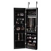 Tangkula Lockable Wall Door Mount Storage Organizer Jewelry Cabinet w/Mirror Light - 3 of 4
