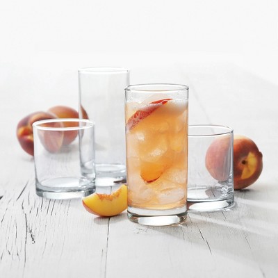 LunaLulinlk Glass Drinkware Set, Clear, 12 Pieces