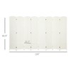 Folding Room Divider Screen 8 Panel 5.6 ' Tall Privacy Screen Freestanding Room Partition for Home Office - 3 of 4