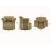 360-Degree Barrel Swivel Accent Sofa Chair, Plush Fabric Lounge Chair with Gold Metal Legs, Comfortable Round Armchair for Living Room - 3 of 4