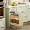 13.5” W x 18.5”H 2-Tier  Adjustable Pull Out Cabinet Organizer with Soft Close Wood Spice Rack for Narrow Cabinet - 2 of 4