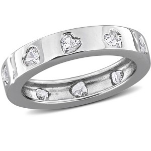EVERLY JEWELRY | Sterling Silver 1 1/2 CT TGW Created White Sapphire Fashion Ring - 1 of 4
