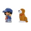 Fisher-Price Little People 2 Pack Action Toy Figure, Mail Person Girl and Brown Dog - 2 of 4