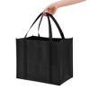 Okuna Outpost 10 Pack Extra Large Black Reusable Grocery Bags for Shopping and Small Business, 15.75 x 10 x 13 In - 4 of 4