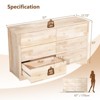 Karl Home 6-Drawer Natural MDF (Medium-Density Fiberboard) 57.09in. W Chest of Drawer - 2 of 4