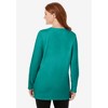 Woman Within Plus Size Perfect Long-Sleeve Crewneck Tunic - 3 of 4