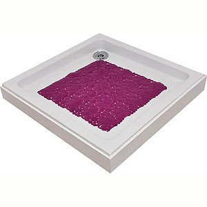 Evideco French Home Goods Bubbles Non-Slip Square Shower Mat 20″L X 20″W - 1 of 4