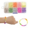Unique Bargains 8mm 4mm Round Glass Beads for Bracelets for Bracelet Making DIY Crafts Assorted Color 380 Pcs - 3 of 4