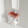 NicBex Bathroom Vanity with Basin,Bathroom Sink Vanity with Open Metal Leg and Shelves,24 inch Bathroom Sink Cabinet for Bathroom - 2 of 4