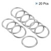 Unique Bargains Stainless Steel Seamless Welded DIY O-Ring Buckles 20 Pcs Silver - 3 of 4
