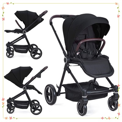 2-in-1 Pushchair Reversible Infant seat, Bassinet with one-Hand Folding Convenience Pushchair