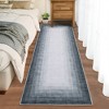 Area Rug Modern Ombre Bordered Machine Washable Rug for Living Room Bedroom Border Gradient Stain Resistant Accent Rug - 2 of 4