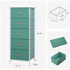 Pellebant Vertical Dresser for Bedroom Storage Tower 5-Drawer Steel Frame Wood Top Easy Pull Non-woven Fabrics Drawer - 2 of 4
