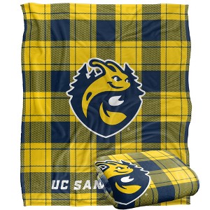 U Of California Santa Cruz Campus Plaid Spirit Silky Touch Super Soft Throw Blanket 50x60 - 1 of 4