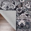 Contemporary Abstract Medallion Border Washable Indoor Area Rug by Blue Nile Mills - 4 of 4