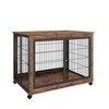 Wooden Indoor Dog Kennel Stylish Pet Crate with Iron Bars - 4 of 4