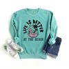 Simply Sage Market Women's  Garment Dyed Graphic Sweatshirt Better At The Beach Flamingo - 2 of 4