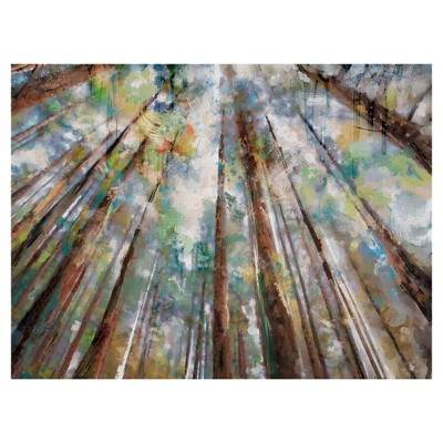 Forest Colors By Studio Arts Wrapped Unframed Wall Canvas - Masterpiece Art Gallery