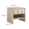 Modway Toscana 1-Drawer Nightstand - Mid-Century Modern Wood Bedside Table with Storage and Sleek Tapered Legs - 3 of 4