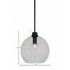 Toltec Lighting Kimbro 1 - Light Pendant in  Matte Black with 11.75" Clear Bubble Shade - 2 of 2