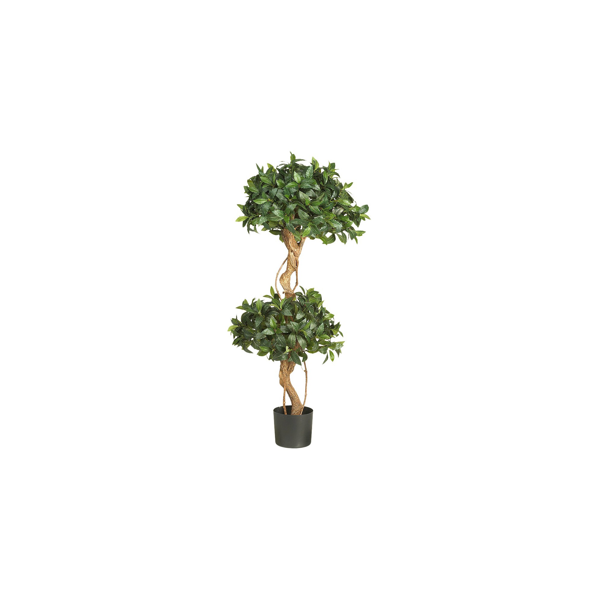 Nearly Natural 4' Sweet Bay Double Ball Topiary Silk Tree