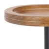 Elisabeth Round Side Table - ACC3736A - Brown/Black - Safavieh - 3 of 4