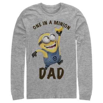 Men's Despicable Me Dave One in a Minion Dad Long Sleeve Shirt