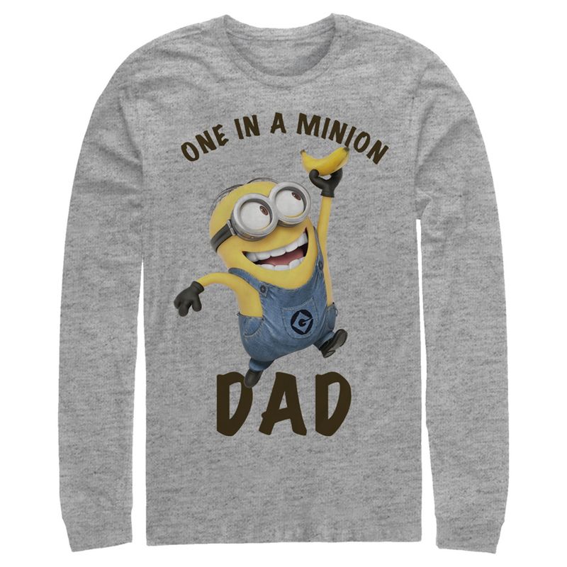 Men's Despicable Me Dave One in a Minion Dad Long Sleeve Shirt, 1 of 5