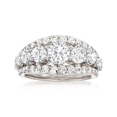 Ross-Simons 3.00 ct. t.w. Diamond Multi-Row Ring in 14kt White Gold