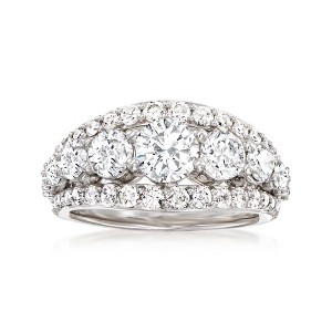 Ross-Simons 3.00 ct. t.w. Diamond Multi-Row Ring in 14kt White Gold - 1 of 4
