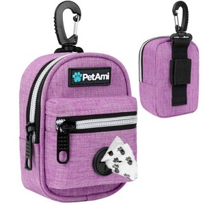PetAmi Dog Waste Bag Holder for Leash, Pet Waste Dispenser Accessories Treat Pouch, Puppy Walking Travel Camping Supplies Must Have - 1 of 4