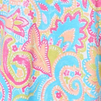paradise blue multi paisley