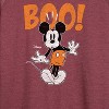 Women's - Disney - Mickey Halloween Animation Lightweight French Terry Wide Neck Long Sleeve Shirt - 2 of 4