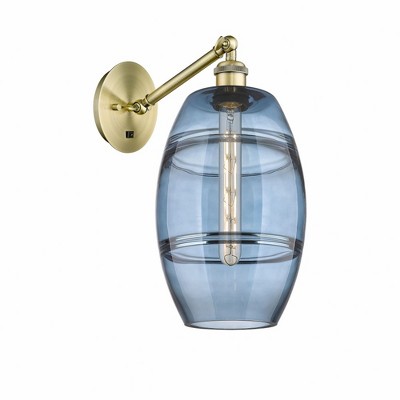Vaz - 1 Light Arm Adjusts Up and Down Wall Sconce In Industrial Style-9.88 Inches Tall and 8 Inches Wide