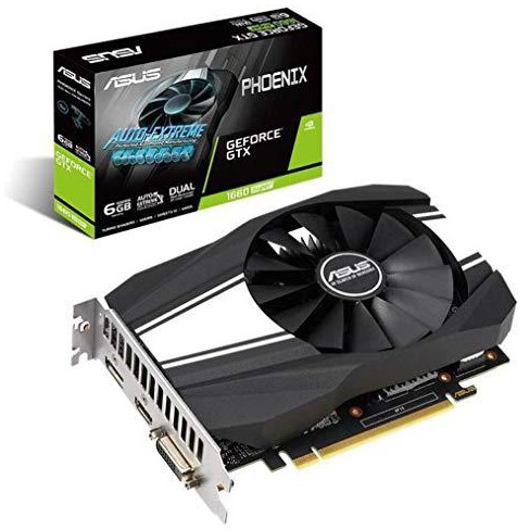 Asus GeForce GTX 1660 Super Overclocked 6GB Phoenix Fan Edition HDMI DP DVI Graphics Card (PH-GTX1660S-O6G) Asus GeForce GTX 1660 Super Overclocked 6GB Phoenix Fan Edition HDMI DP DVI Graphics Card (PH-GTX1660S-O6G)