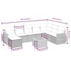 vidaXL 9 Piece Patio Sofa Set with Cushions Black Poly Rattan - 4 of 4