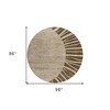 Brown Taupe And Beige Abstract Washable Indoor Outdoor Area Rug - 3 of 4