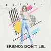 Stranger Things Womens' Eleven Friends Don't Lie Long Sleeve Crop Top Adult - 3 of 4