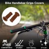 Unique Bargains Bike Handlebar Grips Covers 3.35" Brown 1 Pair - 2 of 4