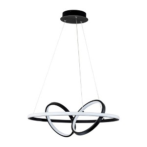 C Cattleya Modern Adjustable Black Aluminum Dimmable LED Chandelier - 1 of 4