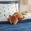 Holiday Gingerbread Bear Weighted Plush Kids' Throw Pillow Brown - Pillowfort™ - 2 of 4