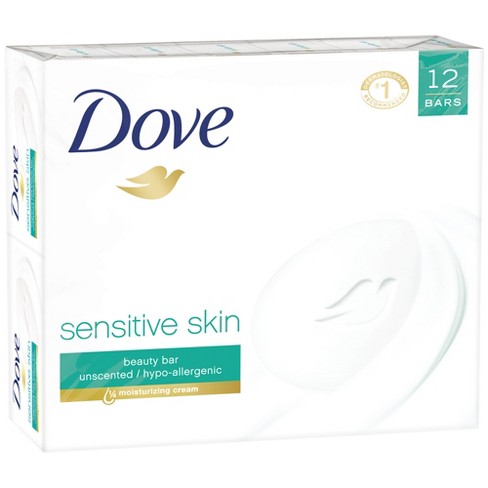 Dove Sensitive Skin Unscented Bar Soap - 12ct : Target