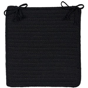 Colonial Mills Simply Home Solid - Black Chair Pad, Set of 4 - 1 of 1