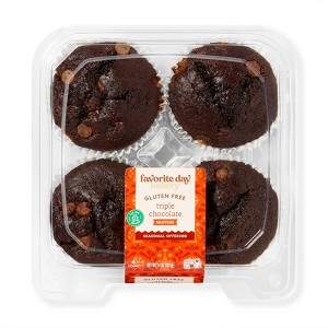 Triple Chocolate Muffins - 14oz/4ct - Favorite Day™ - 1 of 3