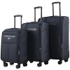 IZOD Liam Soft Shell Lightweight Expandable 3 Piece Luggage Set with 360° Dual Spinning Wheels and Combo Lock (28", 24", 20") - 3 of 4